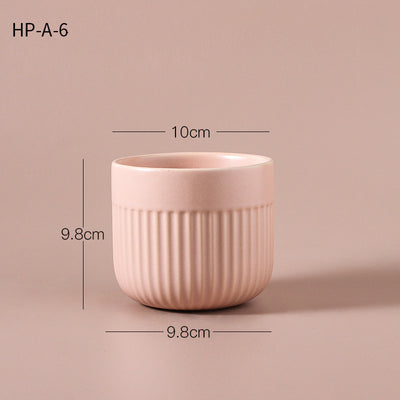 Ceramic Flower Pots Earth Color Green Plant Potted Plants