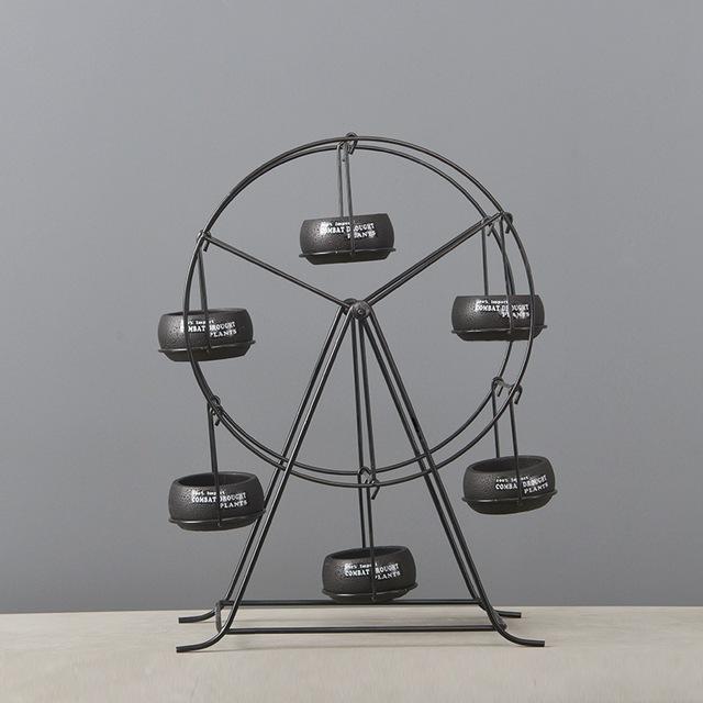 Ferris Wheel Stand Cement Succulent Plant Pots