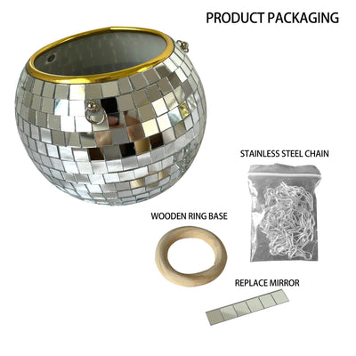 Planter Hanging Mirror Spherical Plastic Flowerpot