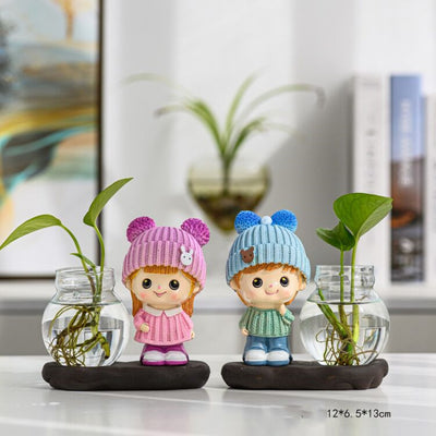 Home Furnishings Vases Clear Glass Decorations