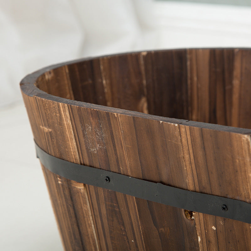 Oval Antiseptic Preservative Wood Pots
