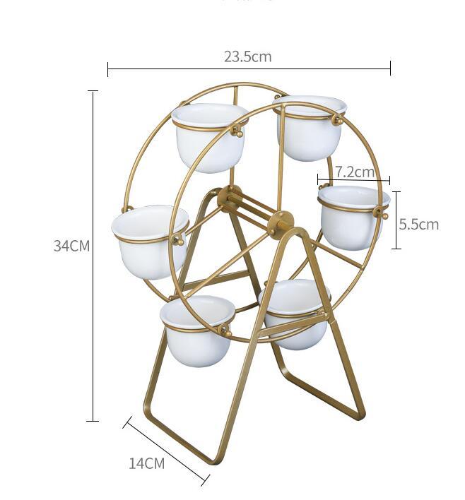 Ferris Wheel Stand Cement Succulent Plant Pots