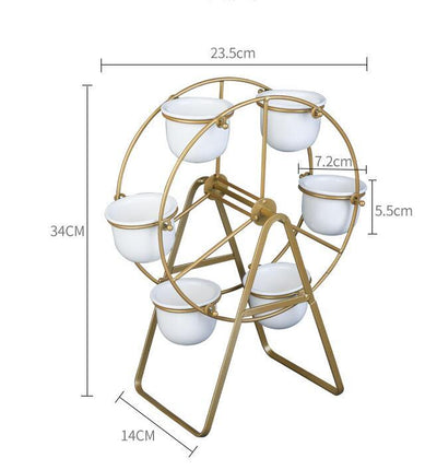 Ferris Wheel Stand Cement Succulent Plant Pots