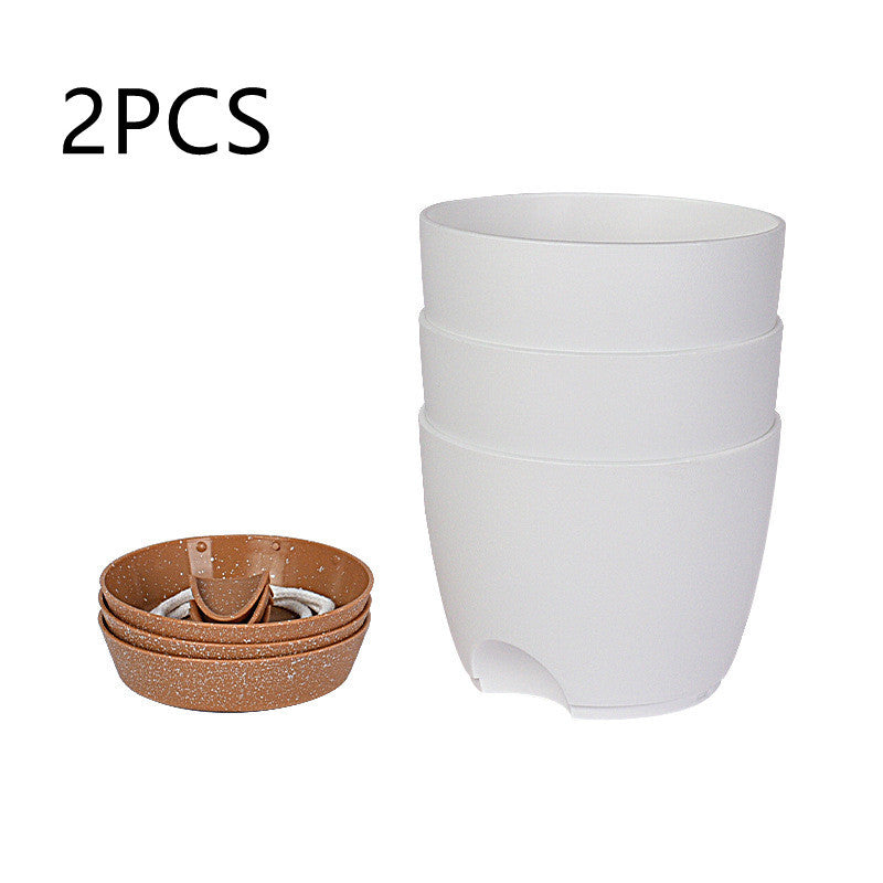 Household Round Plastic No Watering Planter