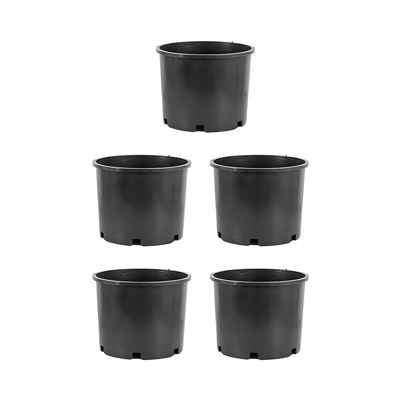 Spacious Rim Durable Injection Molded Plastic Garden Plant Nursery Pot Indoor Outdoor