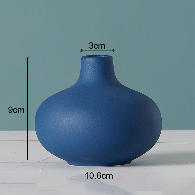 European Flower Arrangement Plant Pots Solid Color Ceramic Vases