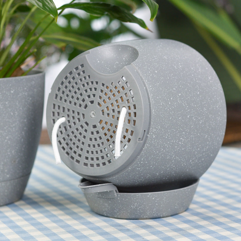 Household Round Plastic No Watering Planter