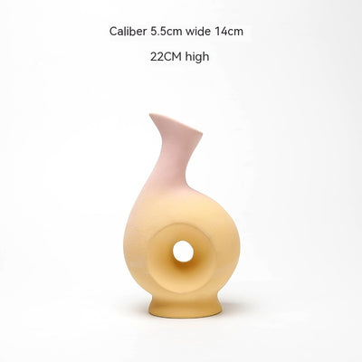 Ceramic vase dried flower arrangement