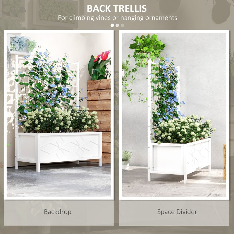 Outdoor Planter Box Galvanized Raised Garden Bed