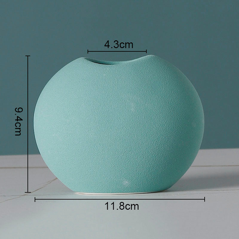 European Flower Arrangement Plant Pots Solid Color Ceramic Vases