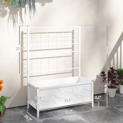 Outdoor Planter Box Galvanized Raised Garden Bed