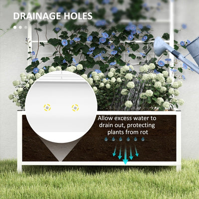 Outdoor Planter Box Galvanized Raised Garden Bed