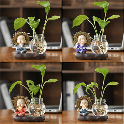 Home Furnishings Vases Clear Glass Decorations