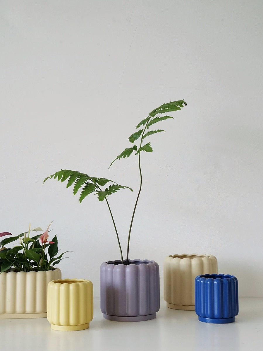 Biscuit Design Ceramic Planter Pot