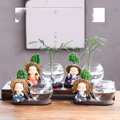 Home Furnishings Vases Clear Glass Decorations