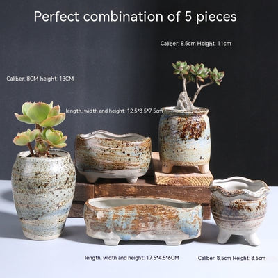Flower Pot Breathable Stoneware Basin