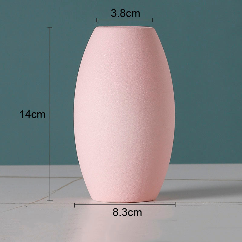European Flower Arrangement Plant Pots Solid Color Ceramic Vases