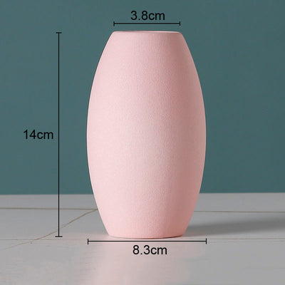 European Flower Arrangement Plant Pots Solid Color Ceramic Vases
