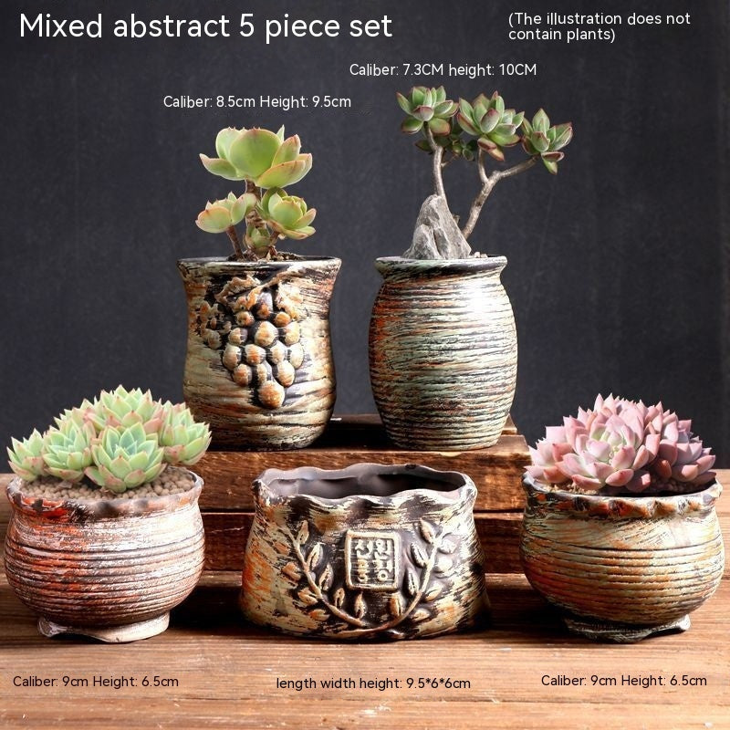 Flower Pot Breathable Stoneware Basin
