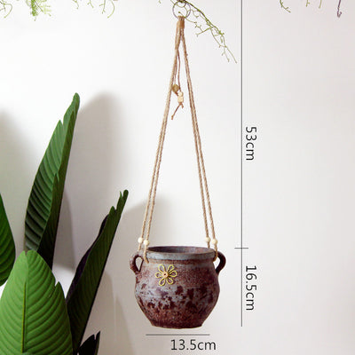 Underful Hanging Stoneware Flower Pots