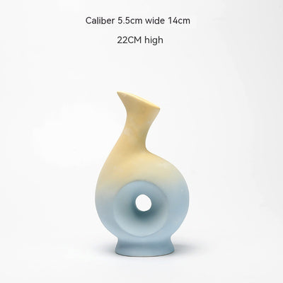 Ceramic vase dried flower arrangement