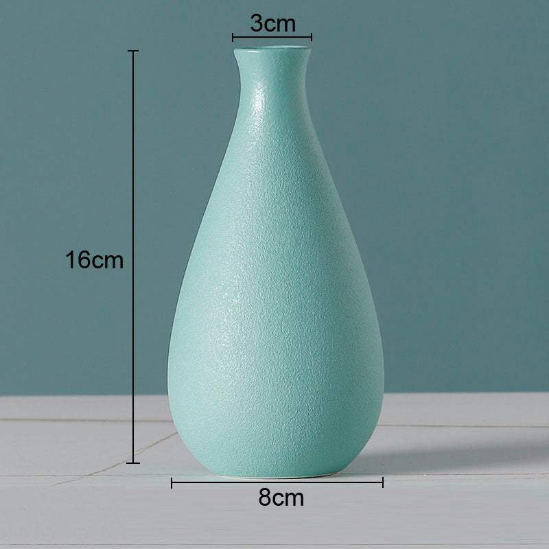 European Flower Arrangement Plant Pots Solid Color Ceramic Vases