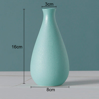 European Flower Arrangement Plant Pots Solid Color Ceramic Vases