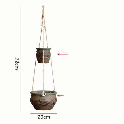 Underful Hanging Stoneware Flower Pots